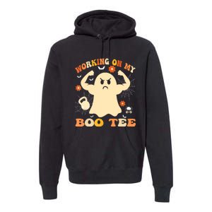 Working On My Boo Halloween Gym Workout Weightlifting Premium Hoodie