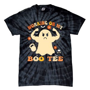 Working On My Boo Halloween Gym Workout Weightlifting Tie-Dye T-Shirt