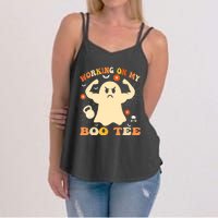 Working On My Boo Halloween Gym Workout Weightlifting Women's Strappy Tank