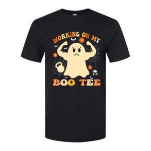 Working On My Boo Halloween Gym Workout Weightlifting Softstyle CVC T-Shirt