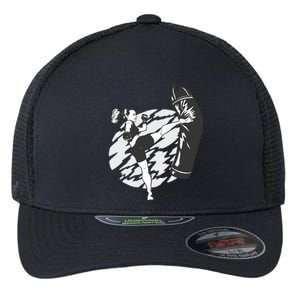 Woman High Kick Boxing Flexfit Unipanel Trucker Cap