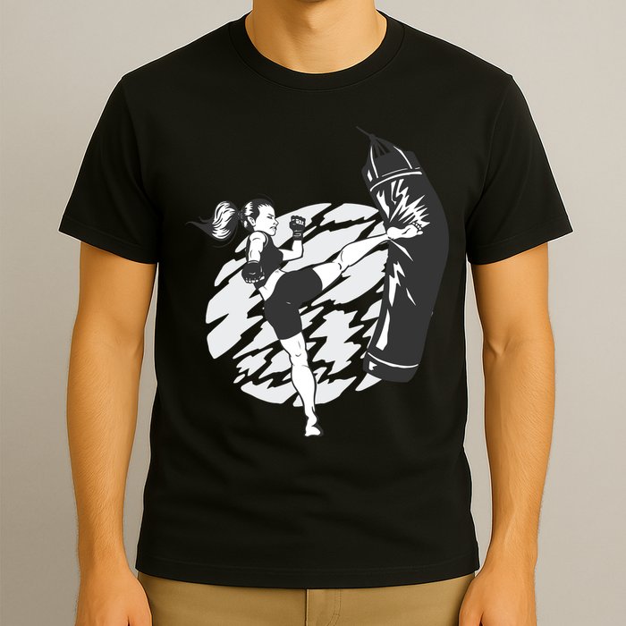 Woman High Kick Boxing T-Shirt