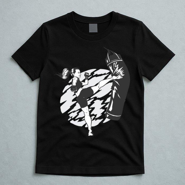 Woman High Kick Boxing T-Shirt