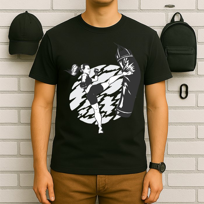 Woman High Kick Boxing T-Shirt