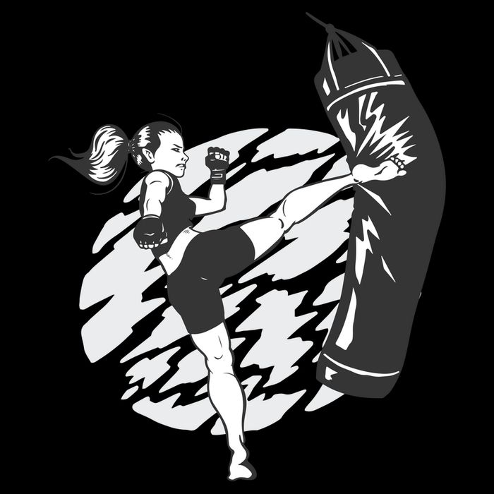 Woman High Kick Boxing T-Shirt