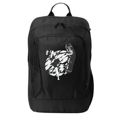 Woman High Kick Boxing City Backpack