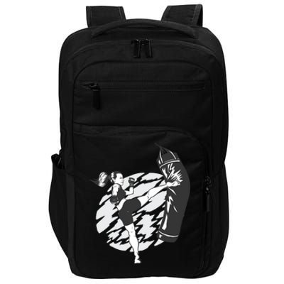 Woman High Kick Boxing Impact Tech Backpack