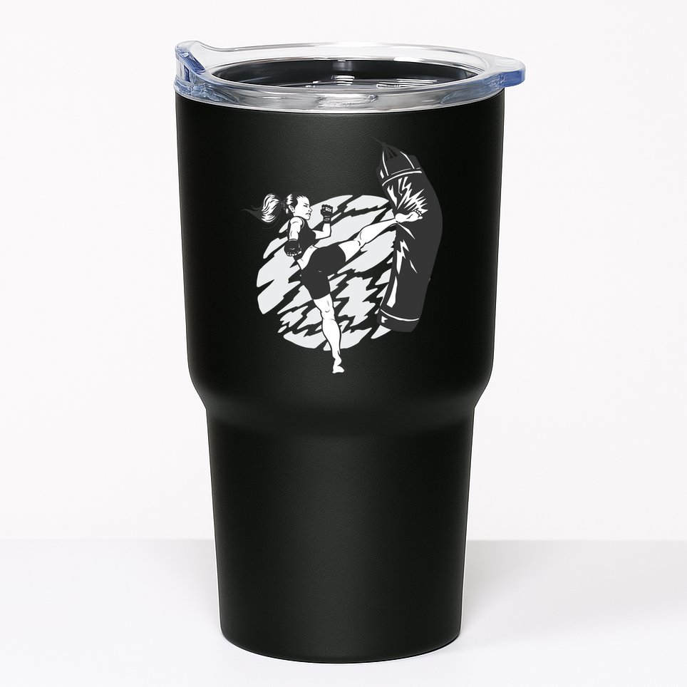 Woman High Kick Boxing Tumbler