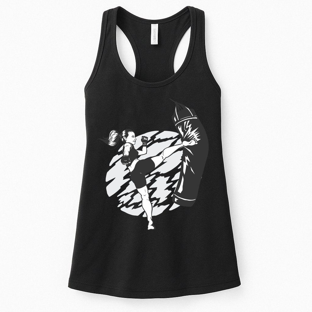 Woman High Kick Boxing Womens Tank Top