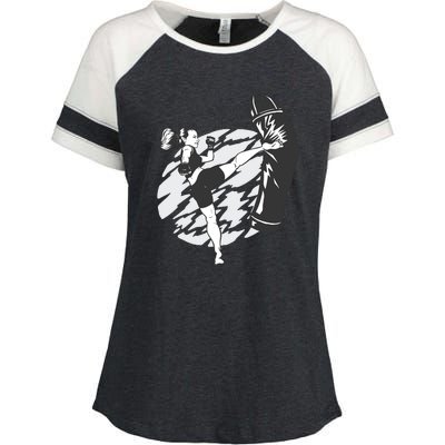 Woman High Kick Boxing Enza Ladies Jersey Colorblock Tee