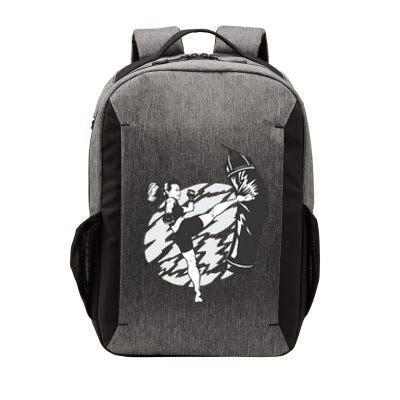 Woman High Kick Boxing Vector Backpack