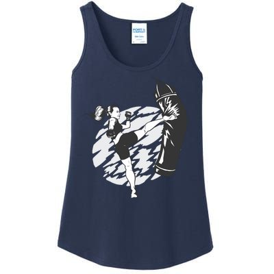 Woman High Kick Boxing Ladies Essential Tank