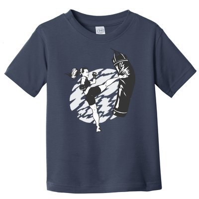 Woman High Kick Boxing Toddler T-Shirt