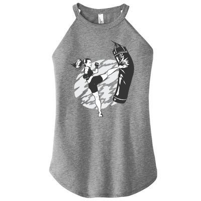 Woman High Kick Boxing Women's Perfect Tri Rocker Tank