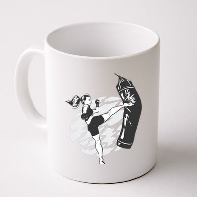 Woman High Kick Boxing Coffee Mug