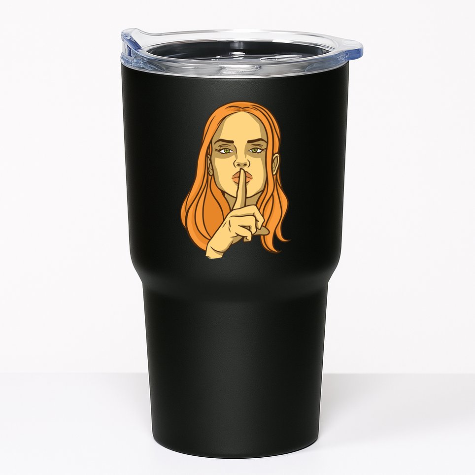 Woman Sushing Tumbler