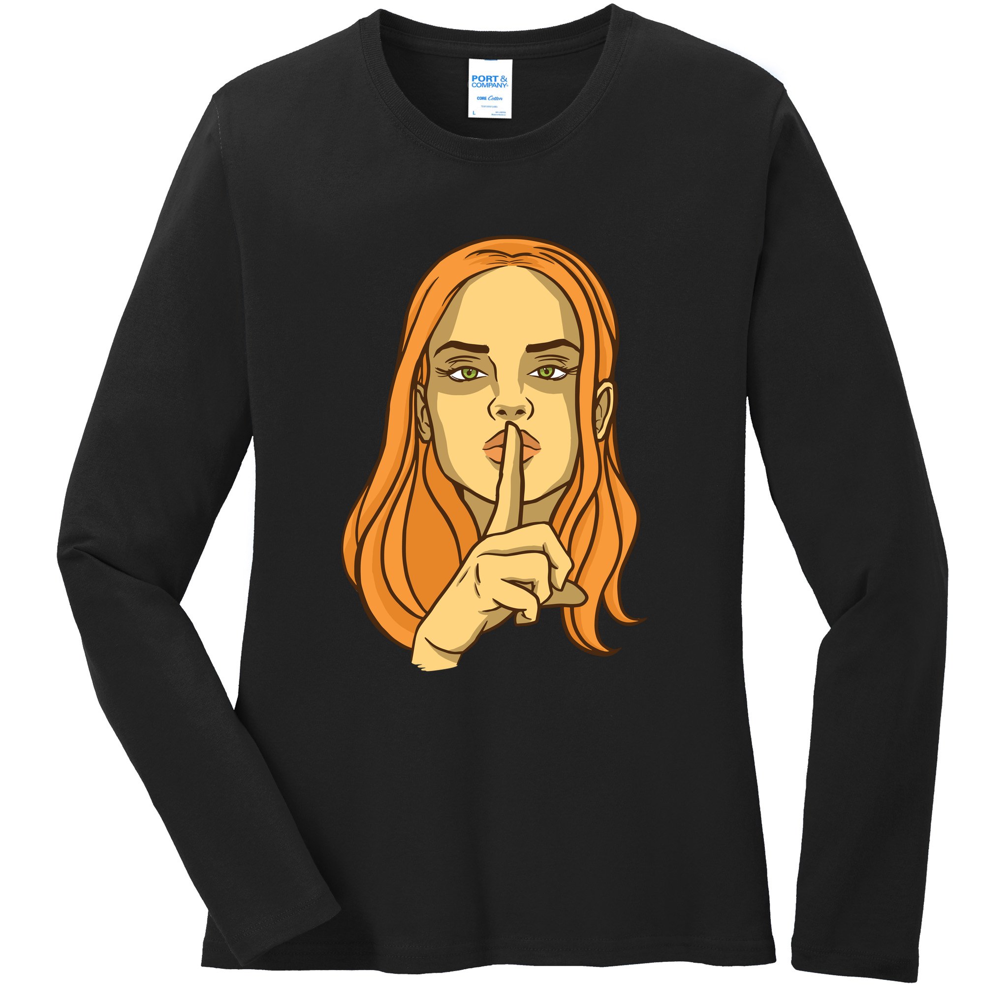 Woman Sushing Ladies Long Sleeve Shirt