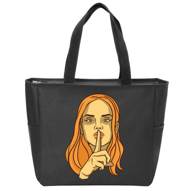 Woman Sushing Zip Tote Bag