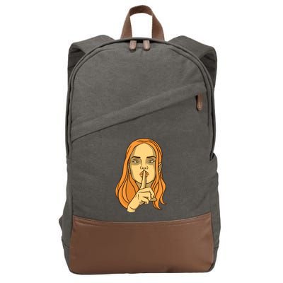 Woman Sushing Cotton Canvas Backpack