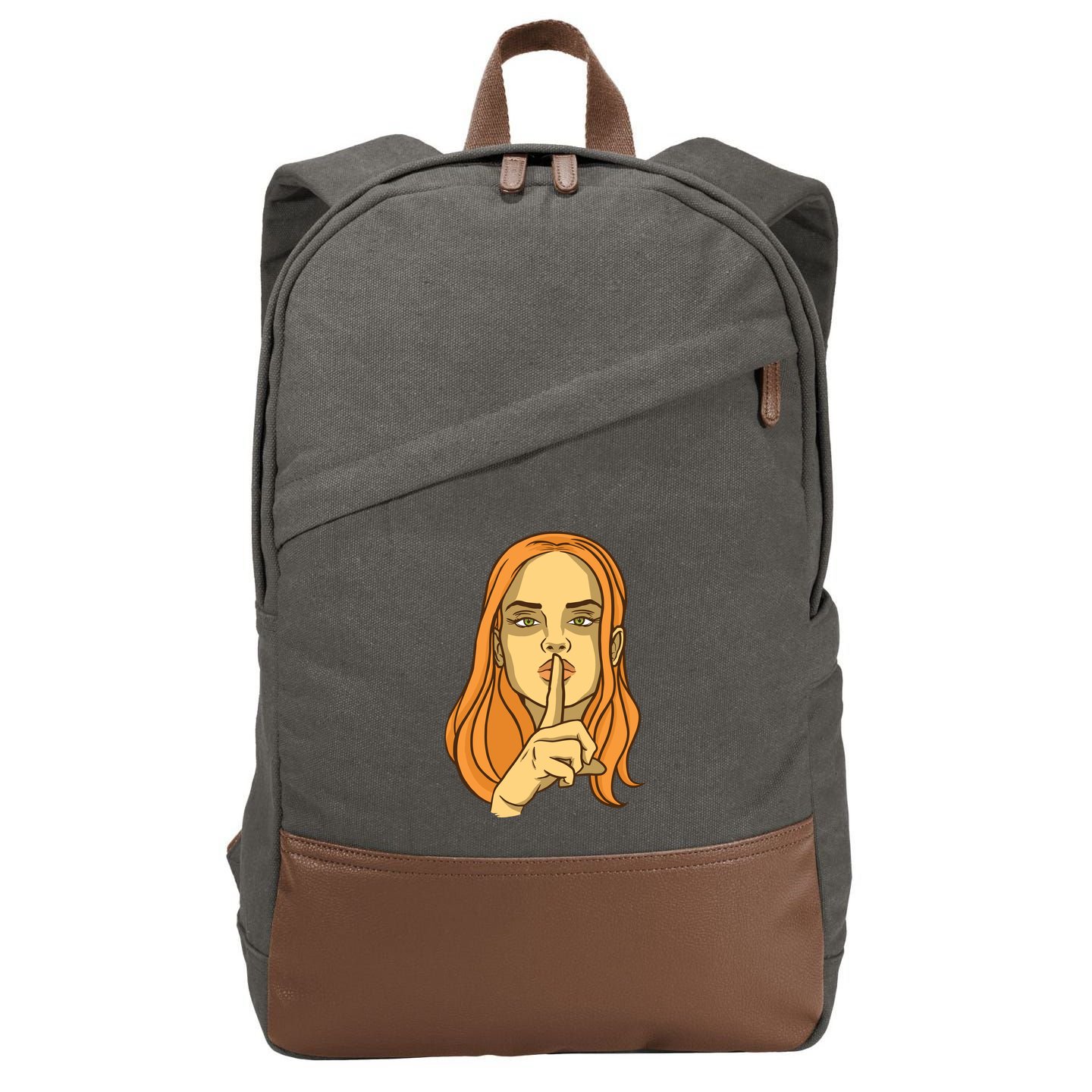 Woman Sushing Cotton Canvas Backpack
