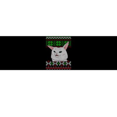 Woman Yelling At A Cat Ugly Christmas Sweater Meme Bumper Sticker