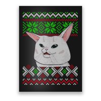 Woman Yelling At A Cat Ugly Christmas Sweater Meme Poster
