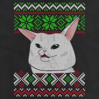 Woman Yelling At A Cat Ugly Christmas Sweater Meme Hat