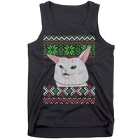 Woman Yelling At A Cat Ugly Christmas Sweater Meme Tank Top