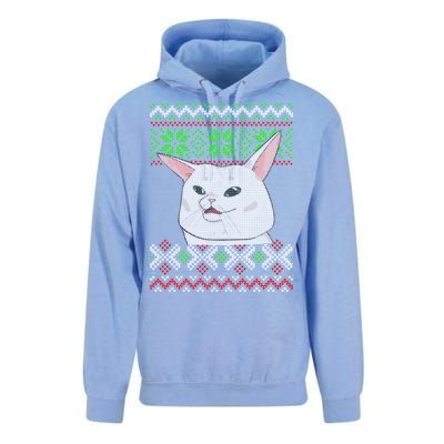 Woman Yelling At A Cat Ugly Christmas Sweater Meme Unisex Surf Hoodie