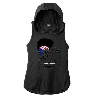 Women For Biden Harris  Ladies PosiCharge Tri-Blend Wicking Draft Hoodie Tank