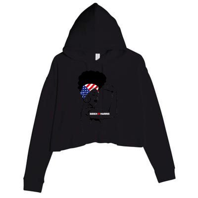 Women For Biden Harris  Crop Fleece Hoodie