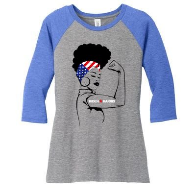 Women For Biden Harris  Women's Tri-Blend 3/4-Sleeve Raglan Shirt