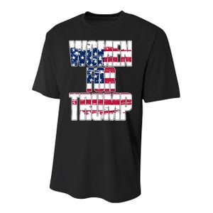 Women For Donald Trump  Youth Performance Sprint T-Shirt