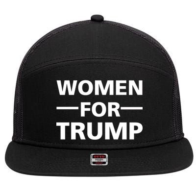 Women For Trump 7 Panel Mesh Trucker Snapback Hat