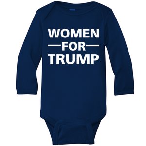 Women For Trump Baby Long Sleeve Bodysuit