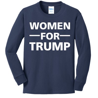 Women For Trump Kids Long Sleeve Shirt