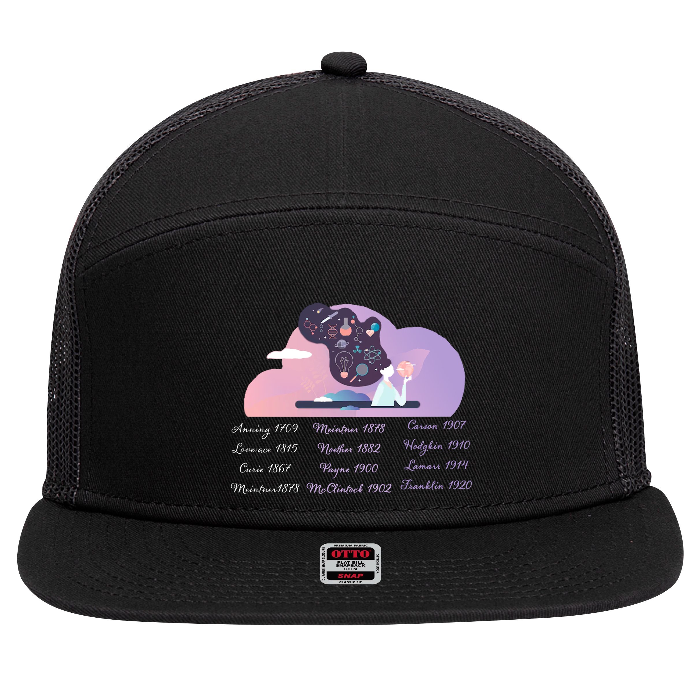 Women Of Science 7 Panel Mesh Trucker Snapback Hat