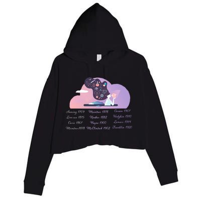 Women Of Science Crop Fleece Hoodie