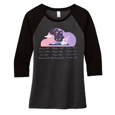 Women Of Science Women's Tri-Blend 3/4-Sleeve Raglan Shirt