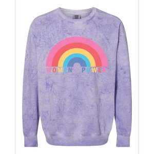 Women Power Rainbow Colorblast Crewneck Sweatshirt