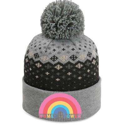 Women Power Rainbow The Baniff Cuffed Pom Beanie