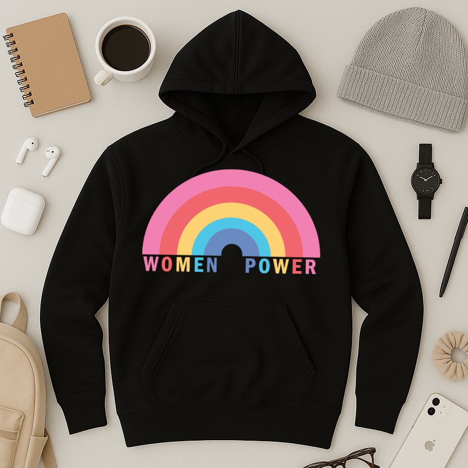 Women Power Rainbow Hoodie