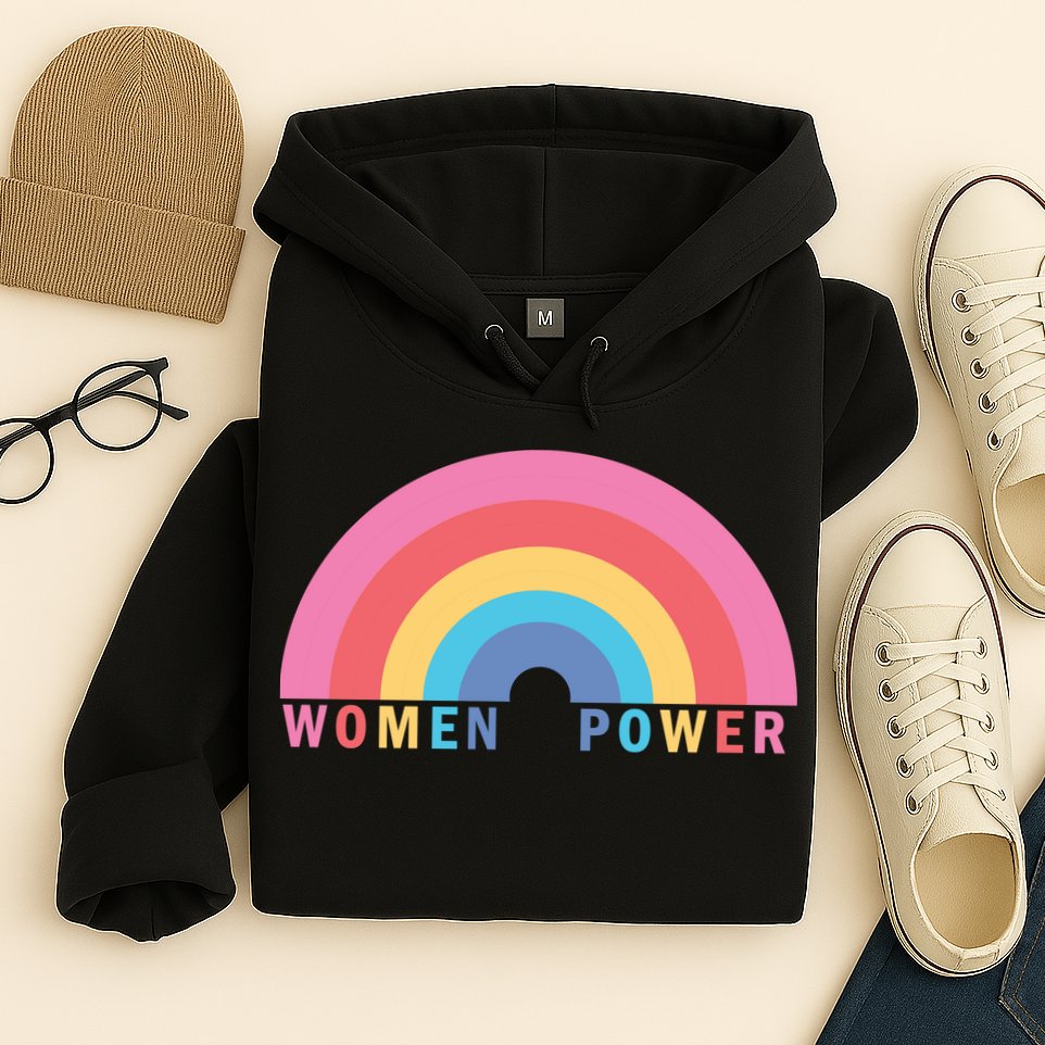 Women Power Rainbow Hoodie