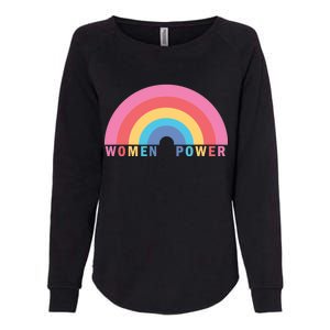 Women Power Rainbow Womens California Wash Sweatshirt