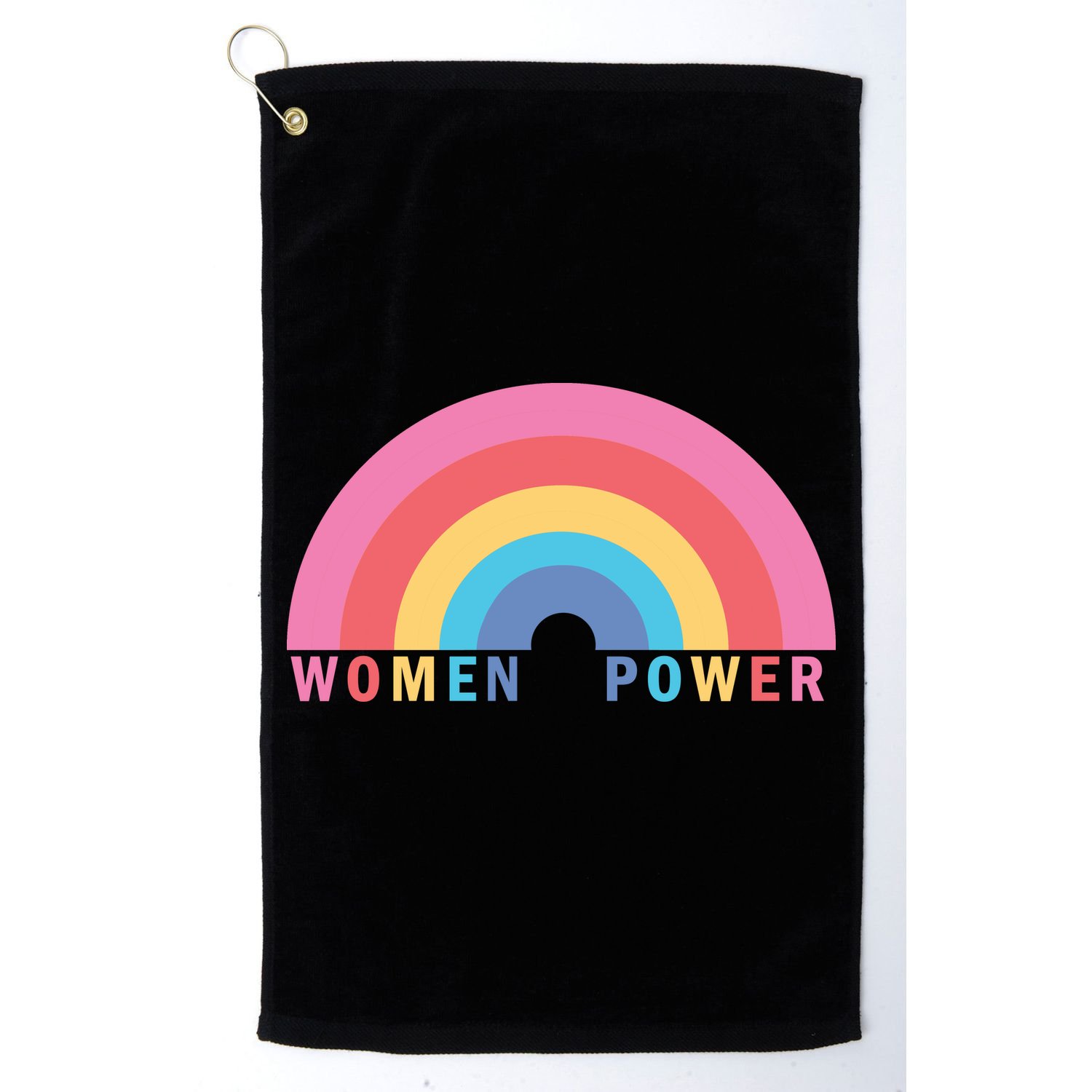 Women Power Rainbow Golf Towel