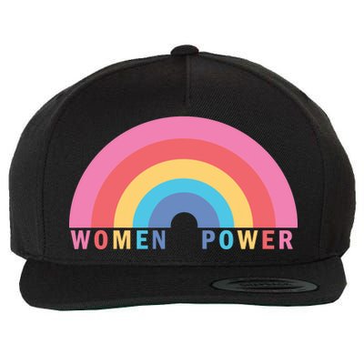 Women Power Rainbow Wool Snapback Cap