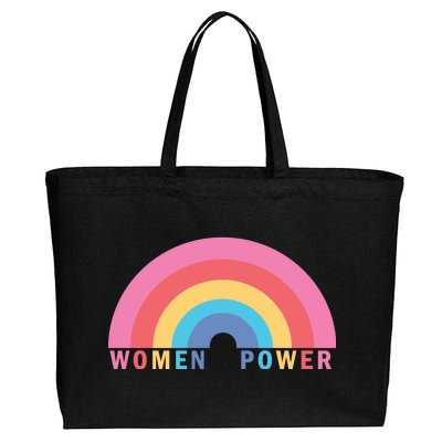 Women Power Rainbow Cotton Canvas Jumbo Tote