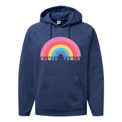 Women Power Rainbow Performance Fleece Hoodie