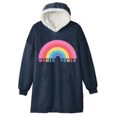 Women Power Rainbow Hooded Wearable Blanket