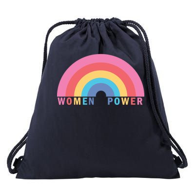 Women Power Rainbow Drawstring Bag